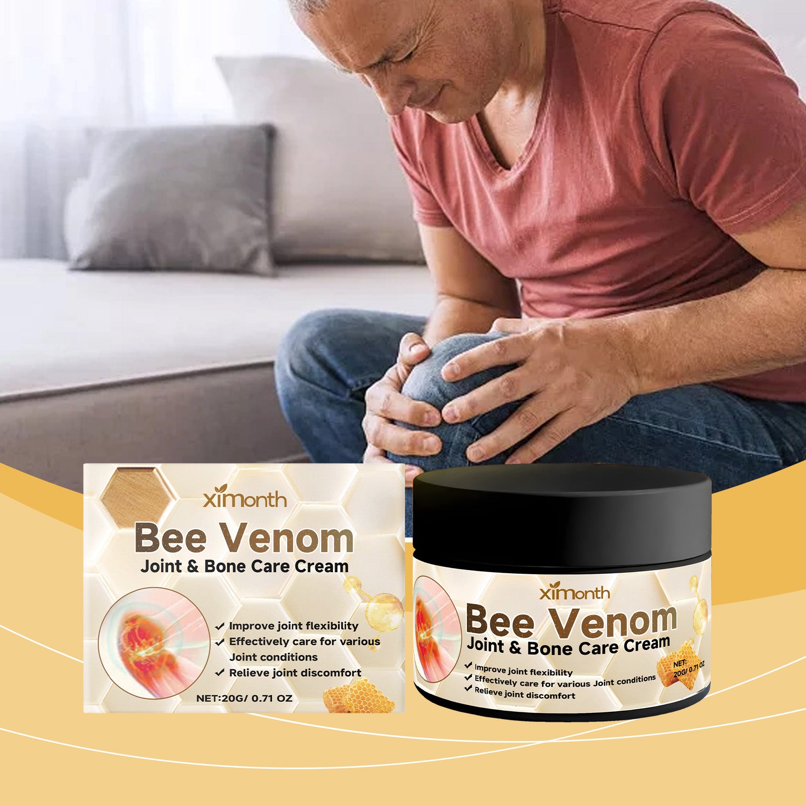 XIMONTHS bee venom glucosamine joint care cream