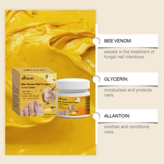 Bee venom cream for dry nail surfaces
