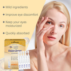 Moisturizing eye drops with honey and blueberry extract