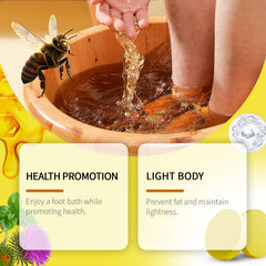 Bee venom foot bath tablet package and ingredients