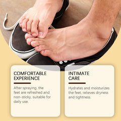 Lightweight foot spray for dry tight-feeling skin