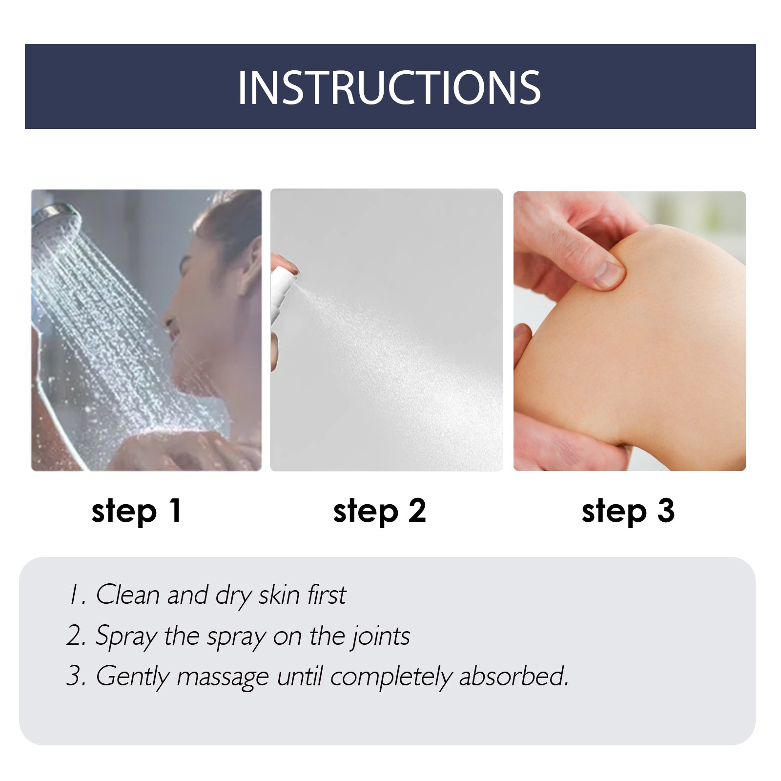 Bee Venom Joint Spray for Deformities showing product size and packaging