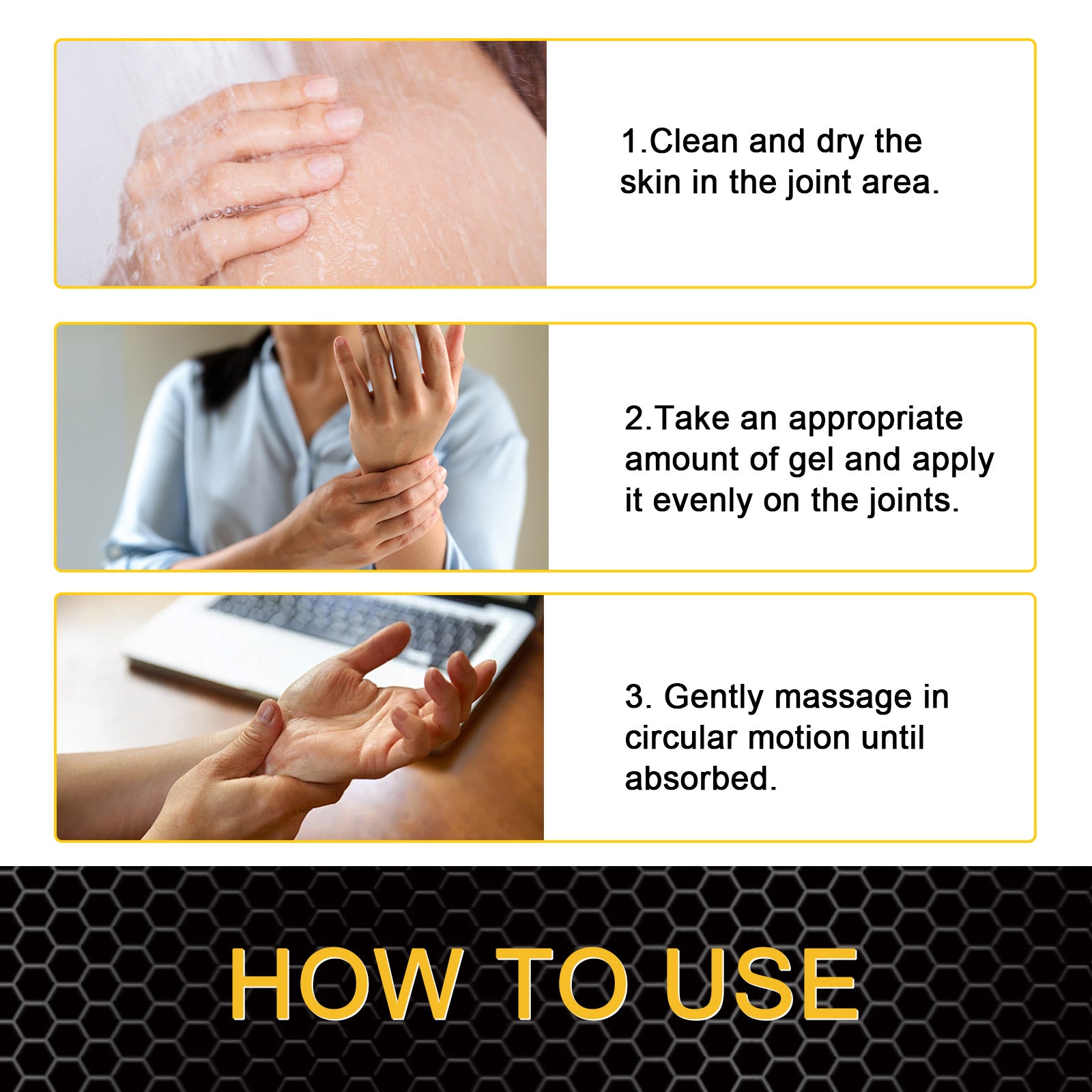 How to use Melittin Bee Venom Joint Soothing Gel for effective relief of joint and muscle pain