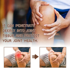 Knee joint pain relief with Ximonths Bee Venom Therapy Drops for effective joint health support.