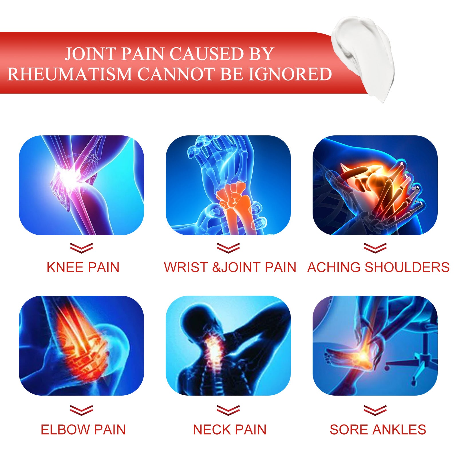 Bee Venom Hip Joint Care Cream relieves pain in hip, knees, hands, and lumbar