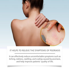 Upper-back skin-care scene supplied with the licorice-and-oat cream