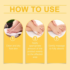 How to use bee venom foot pain relief cream: clean feet, apply cream, massage to absorb.