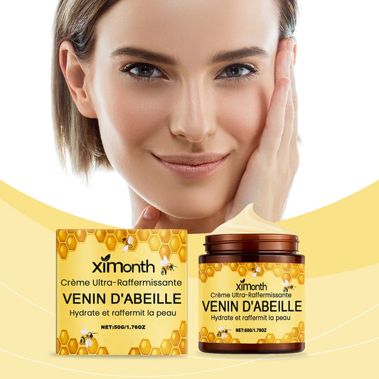 Peptide moisturizer jar beside a facial-care image