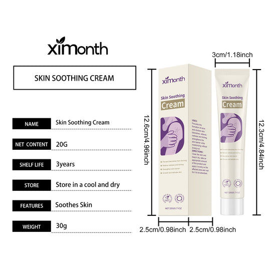 20g purple-and-white cream tube with package dimensions