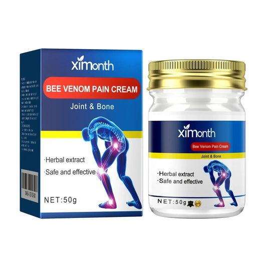 XIMONTHS blue bee venom joint care cream jar and packaging