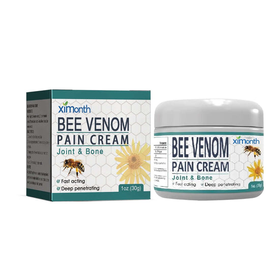 Ximonths bee venom joint ointment package and jar for period discomfort discussion
