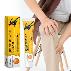 Applying Ximonth Joint Muscle Cream on knees for quick pain relief