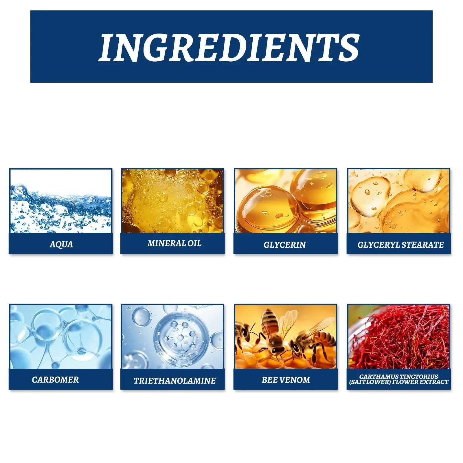 Bee Venom Joint Care Cream for Pain Relief – key ingredients supporting joint health and reducing pain