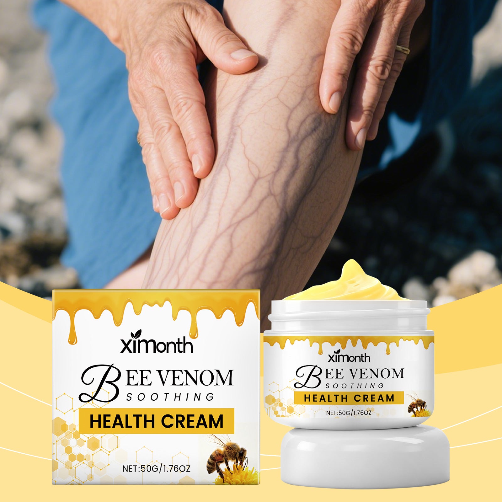 Leg cream with field mint extract