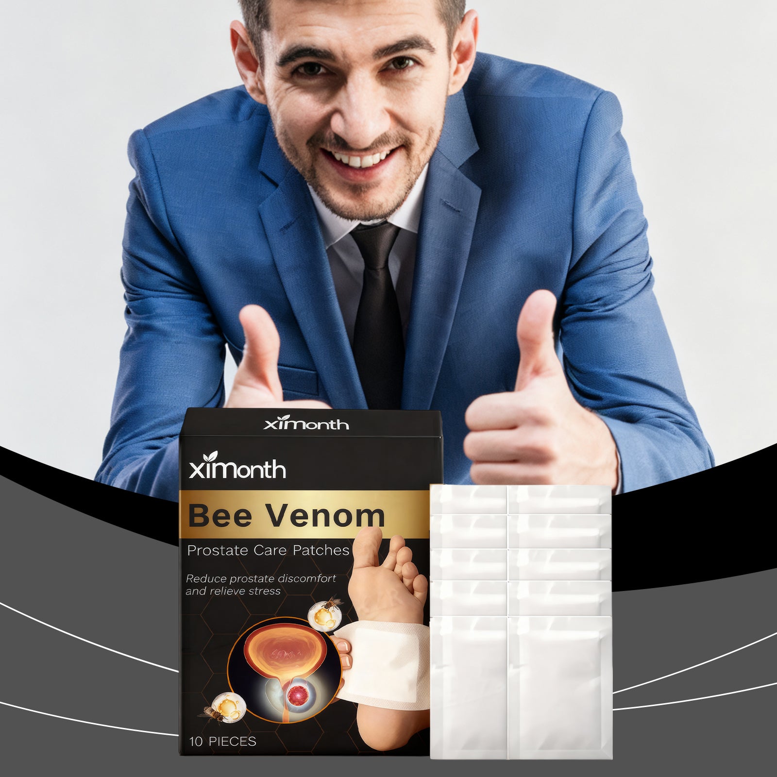 Ten-count men's foot care patch pack