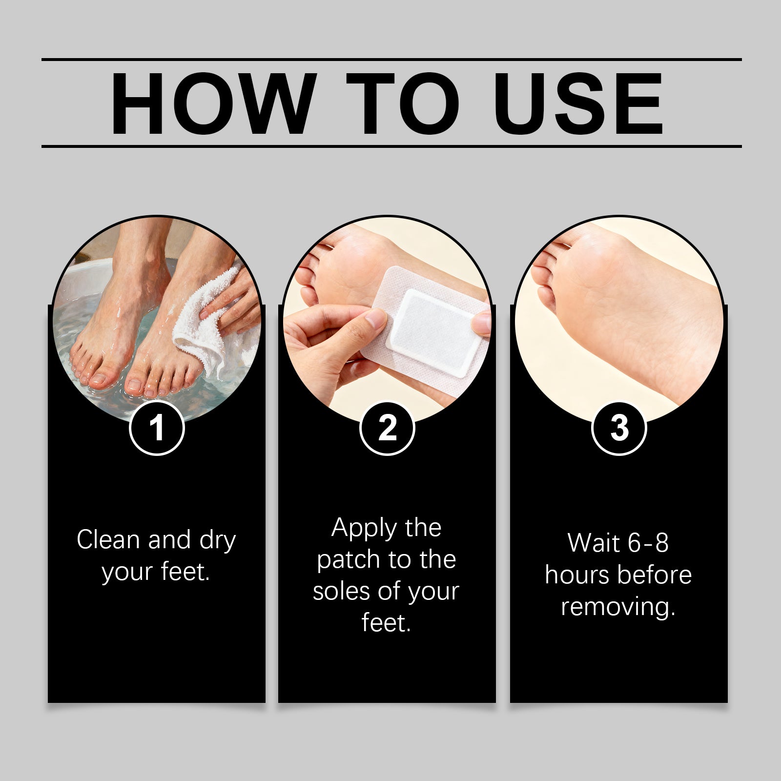 How to use XIMONTHS men's foot patches