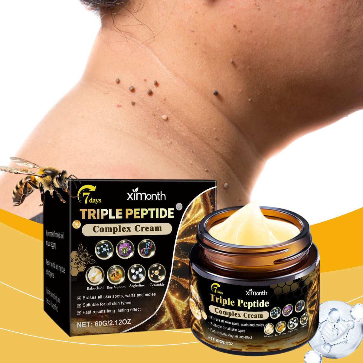 XIMONTHS triple peptide moisturizing skin cream