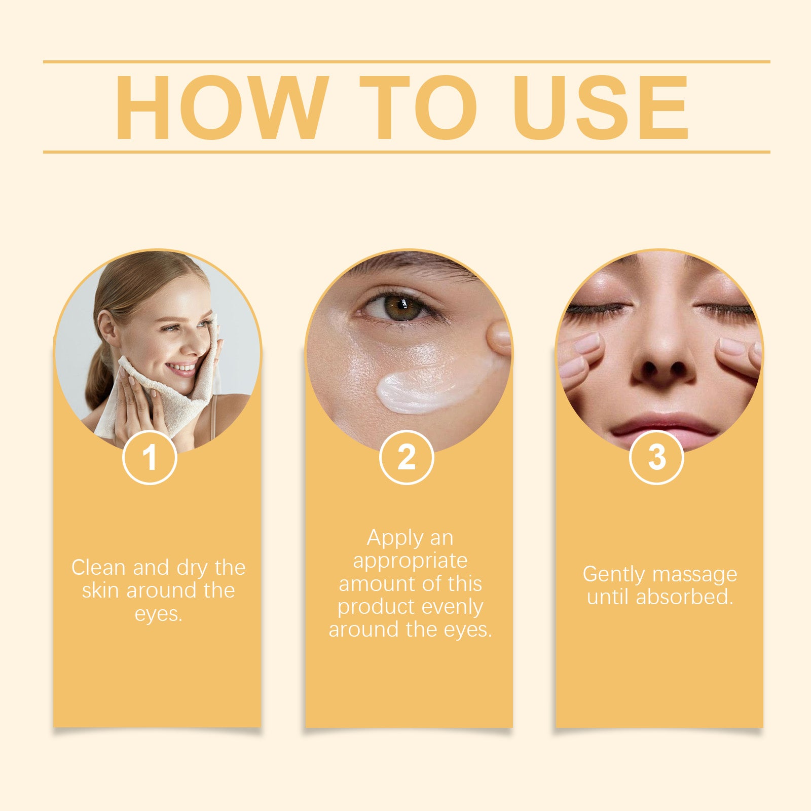 Collagen eye cream product texture and packaging
