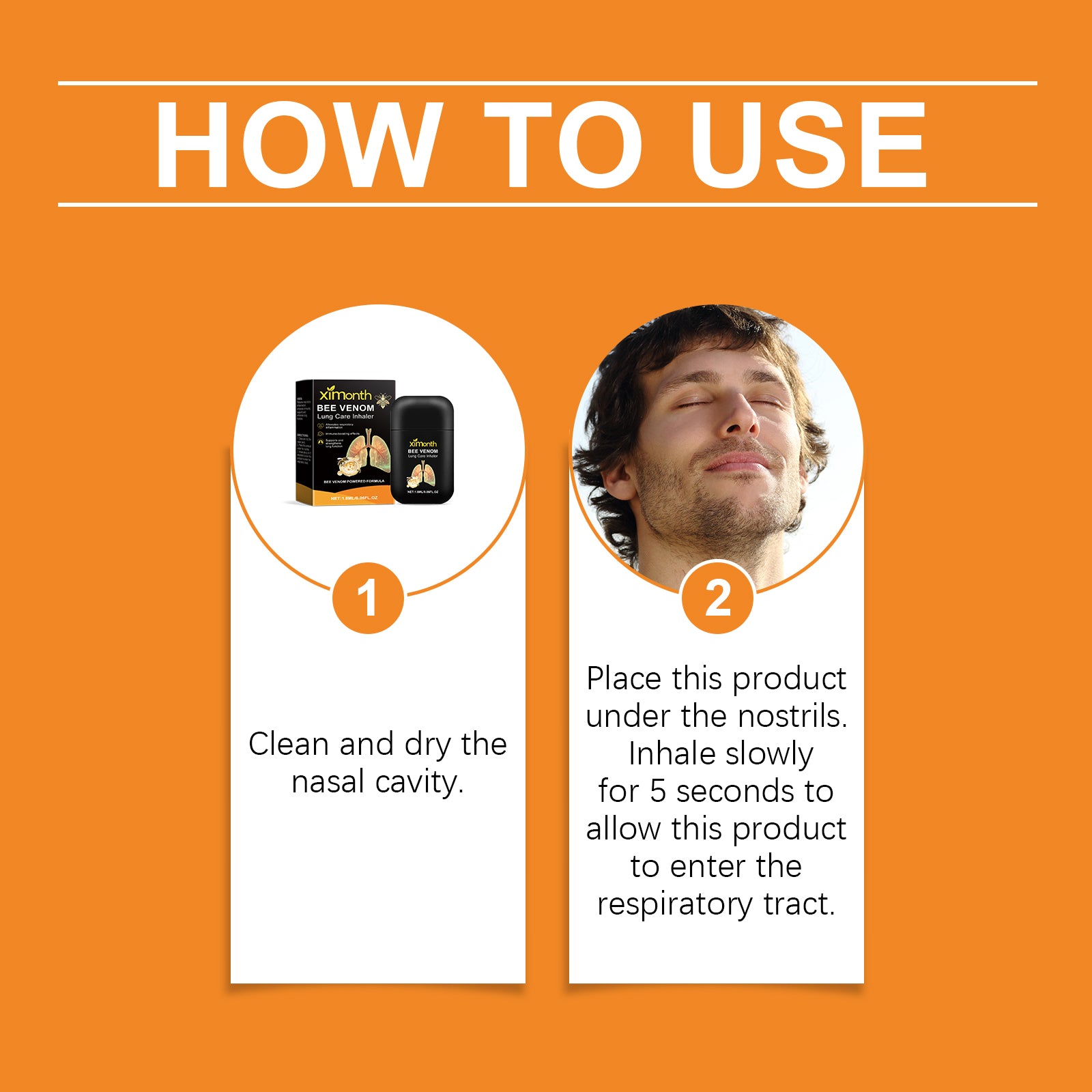 How to use XIMONTHS nasal inhaler