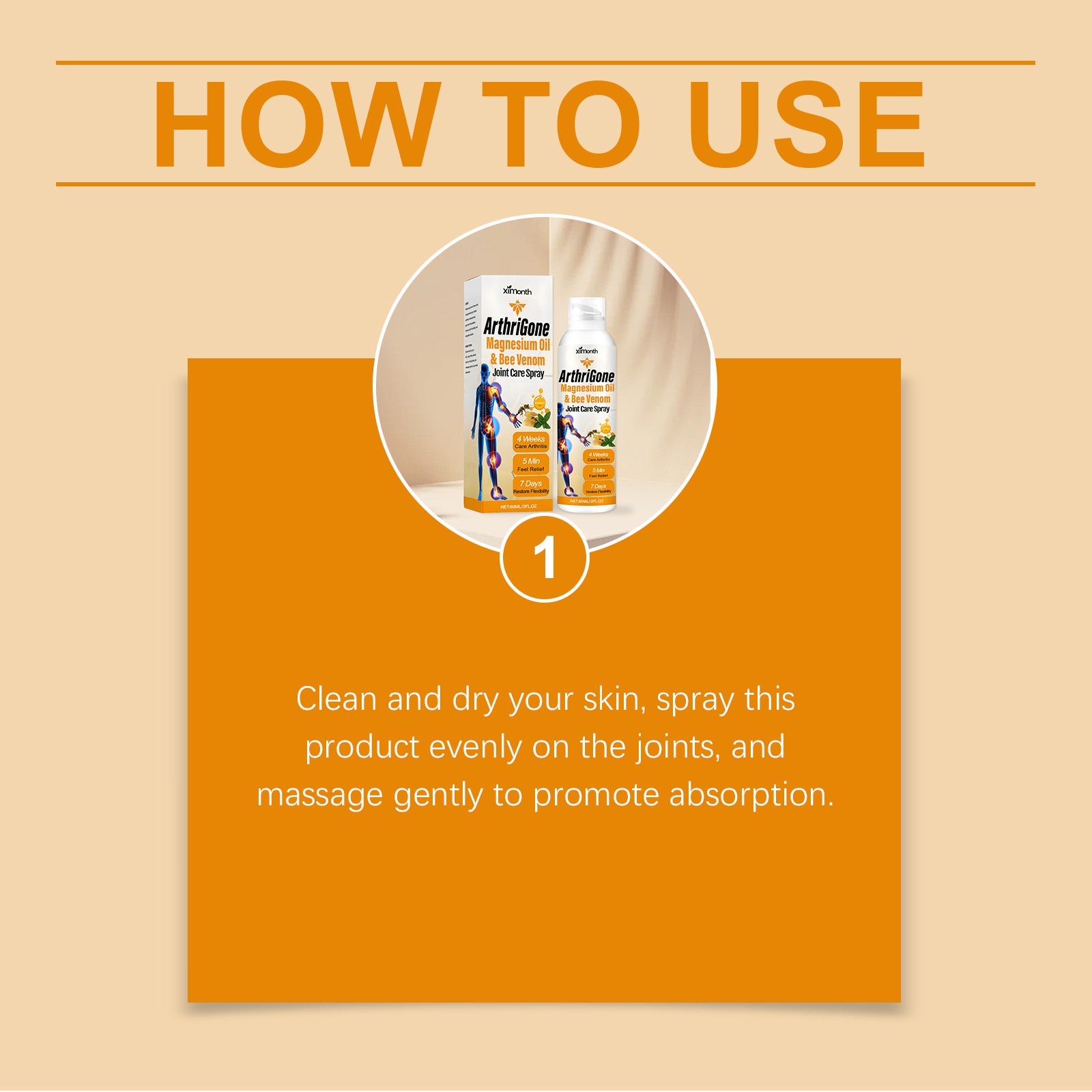 Light joint care spray texture
