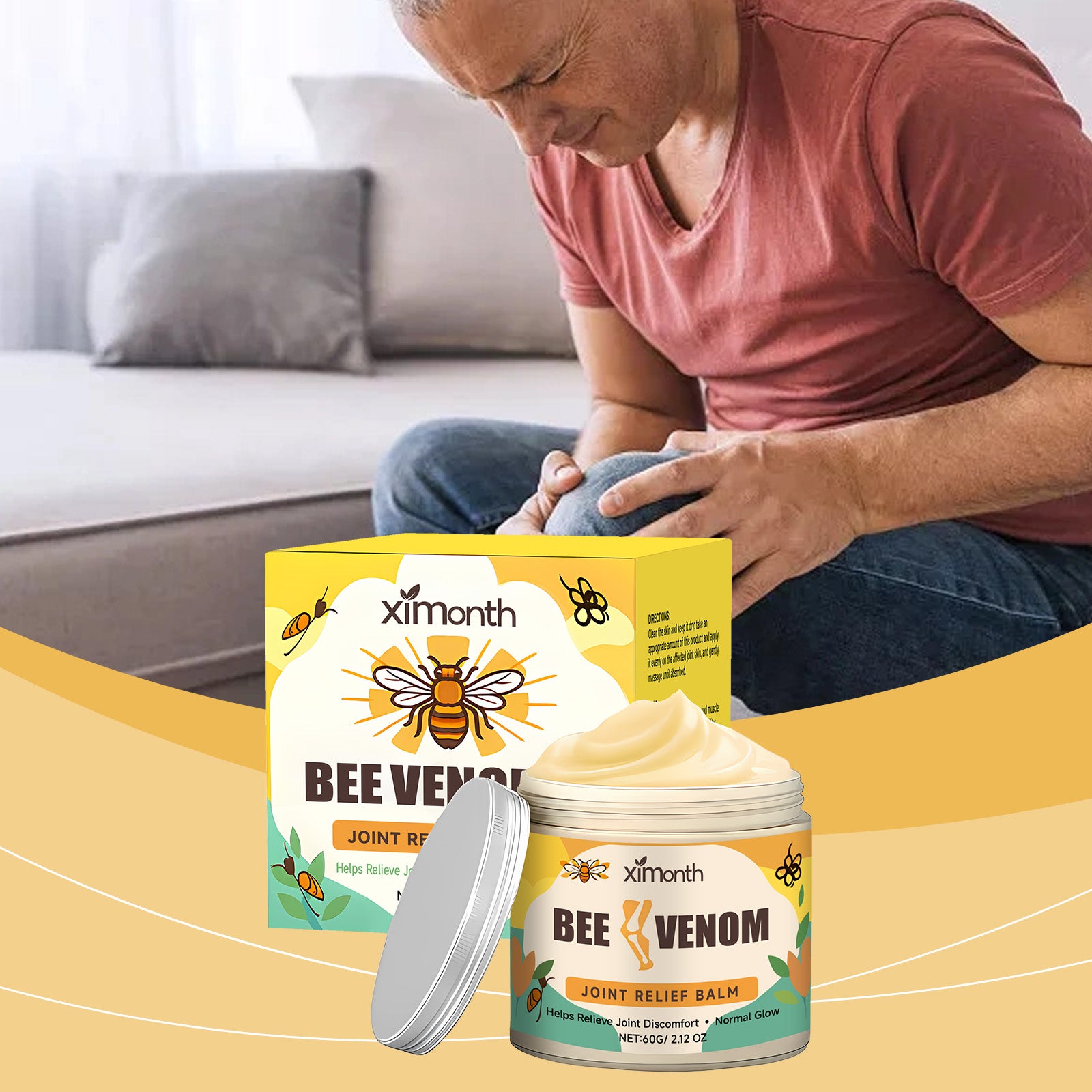 XIMONTHS bee venom daily joint massage cream