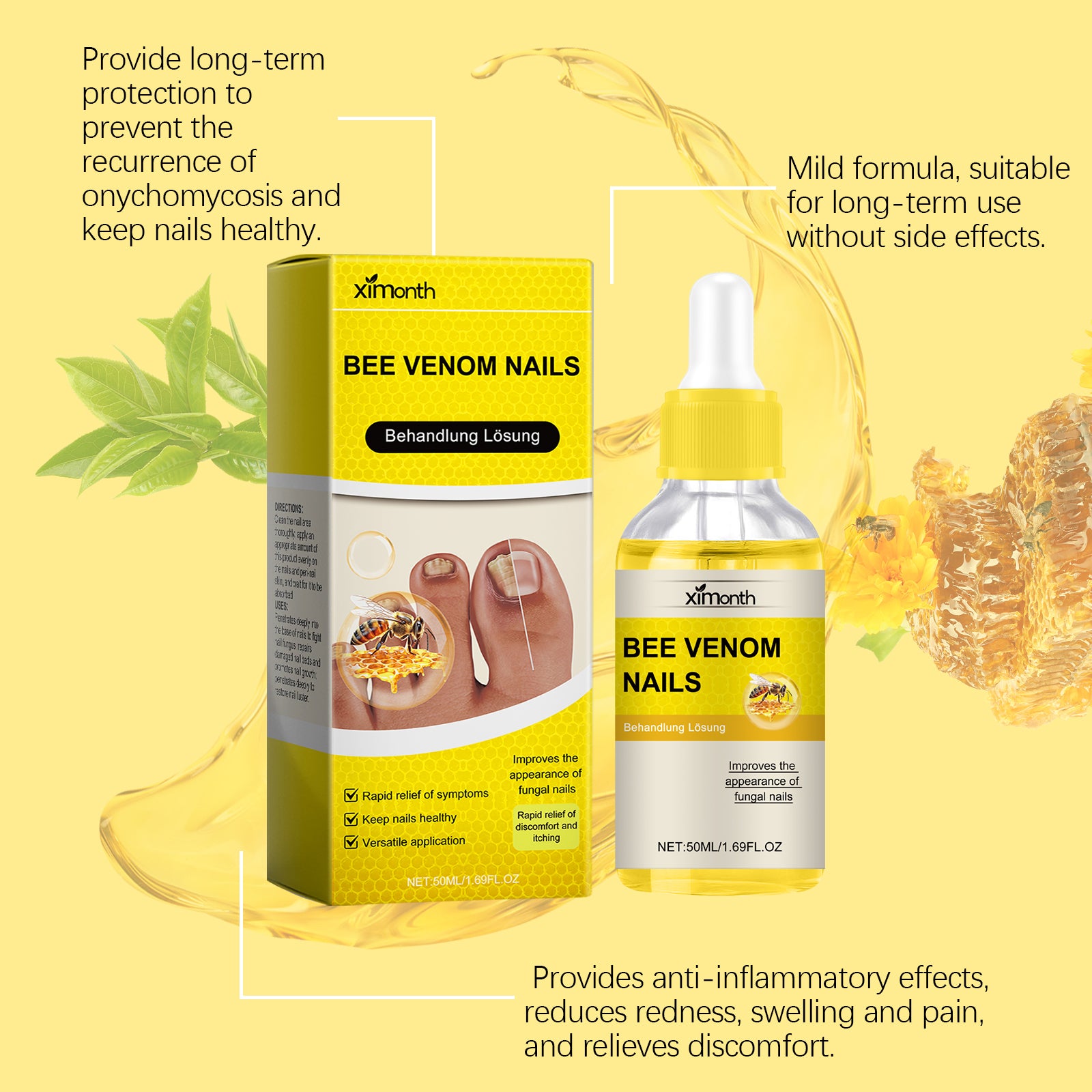 Nail solution for smooth healthy-looking nails