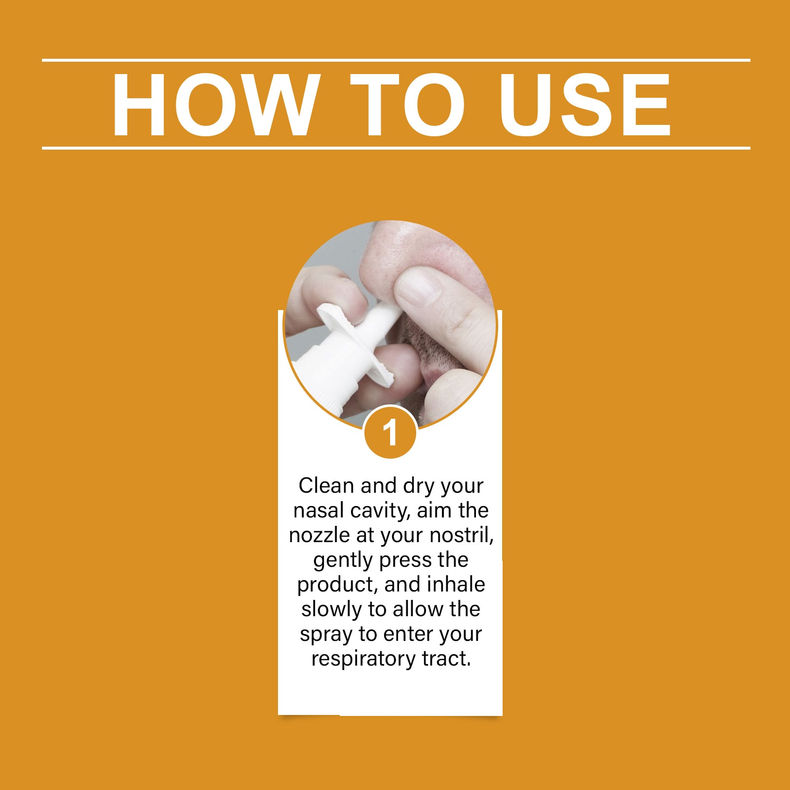 Bee venom nasal spray packaging and nozzle