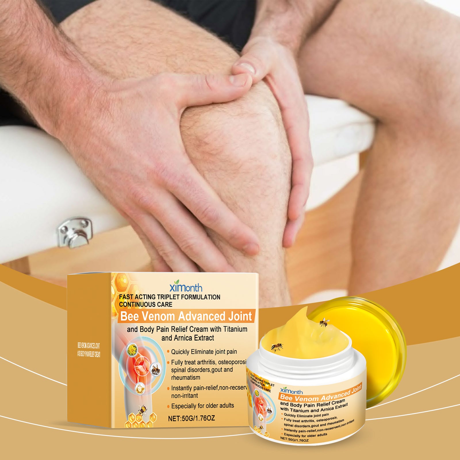 XIMONTHS bee venom joint relief balm