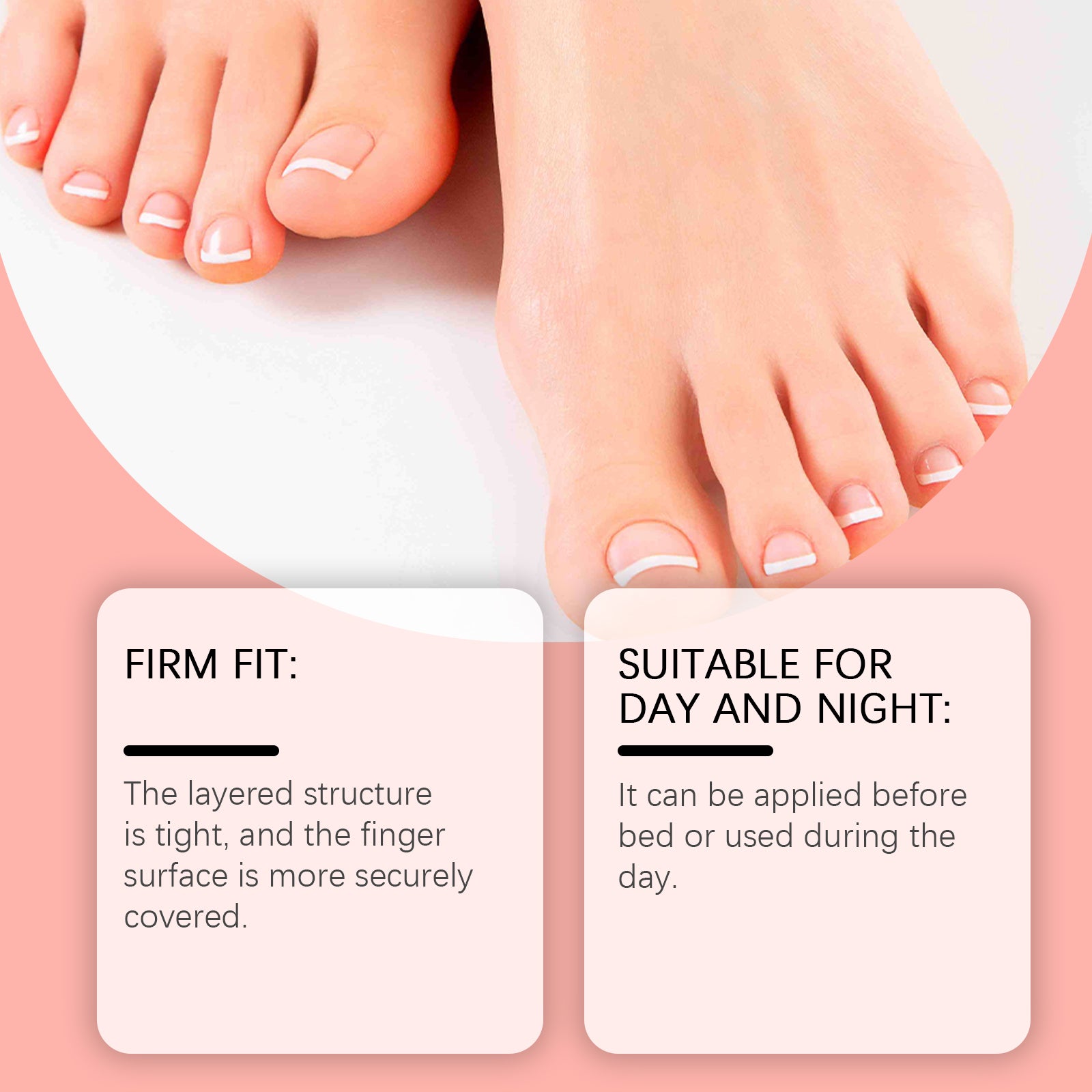 Nail patch with secure layered fit