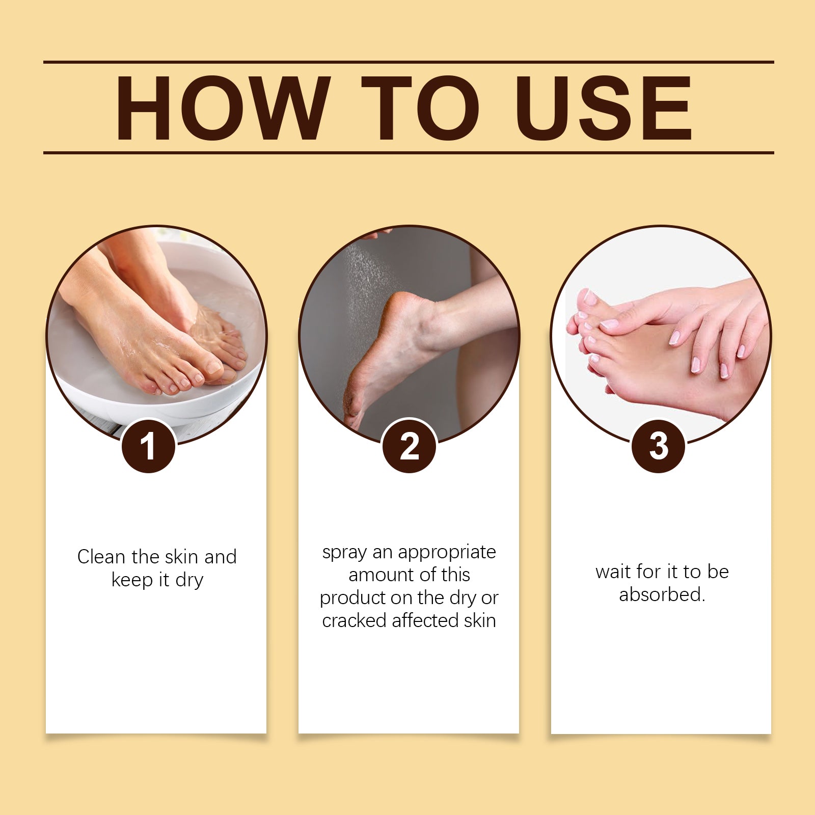Non-sticky refreshing foot care format