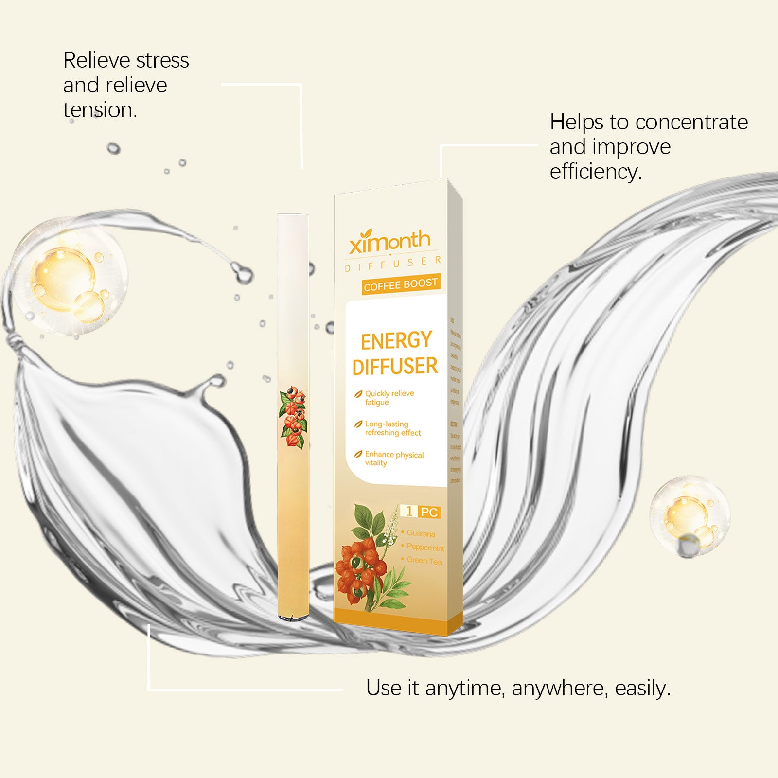 Compact herbal energy diffuser format