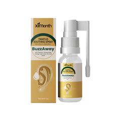 Ximonth BuzzAway 30ml propolis ear spray with directional nozzle and gold carton