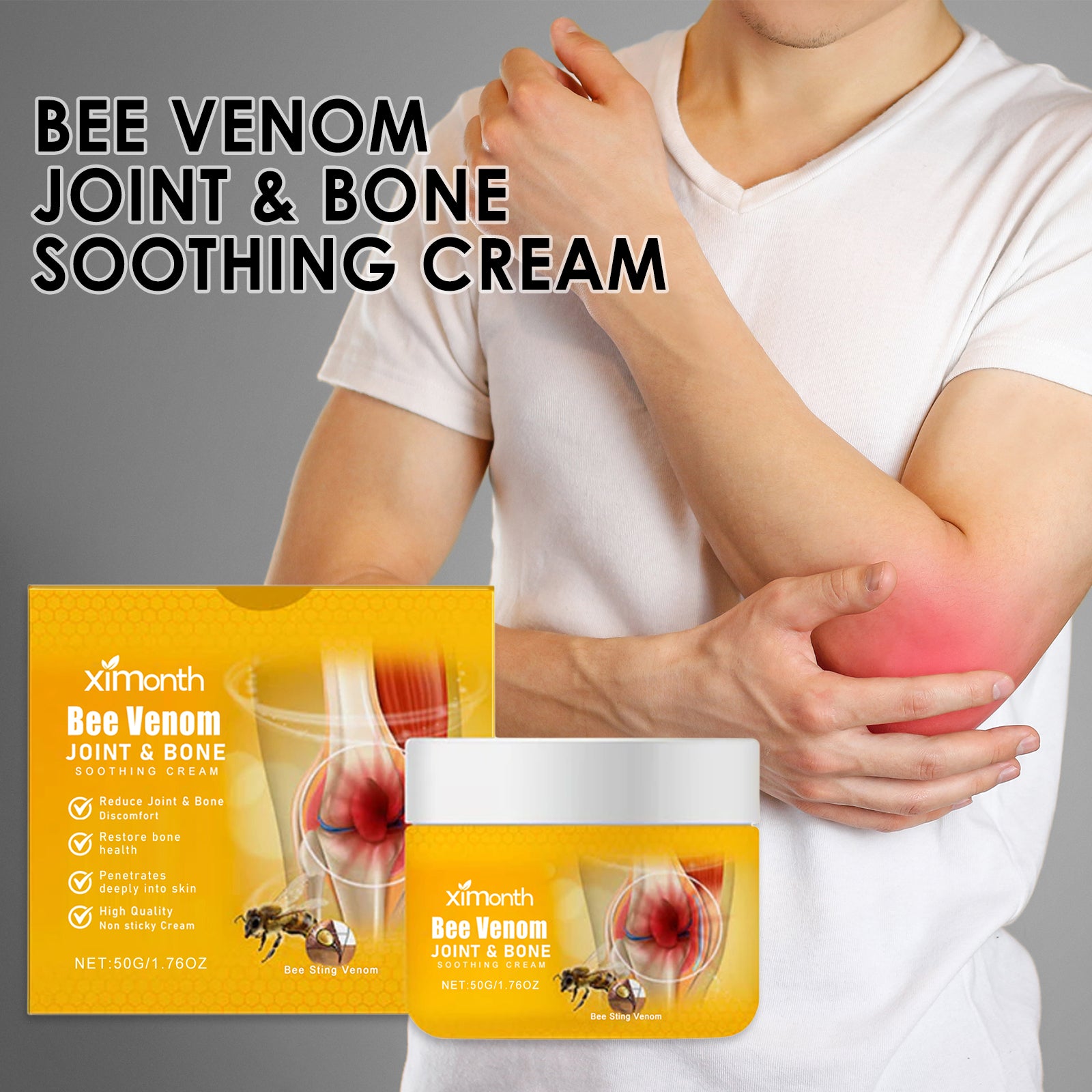 Wrist care cream for hand and wrist massage