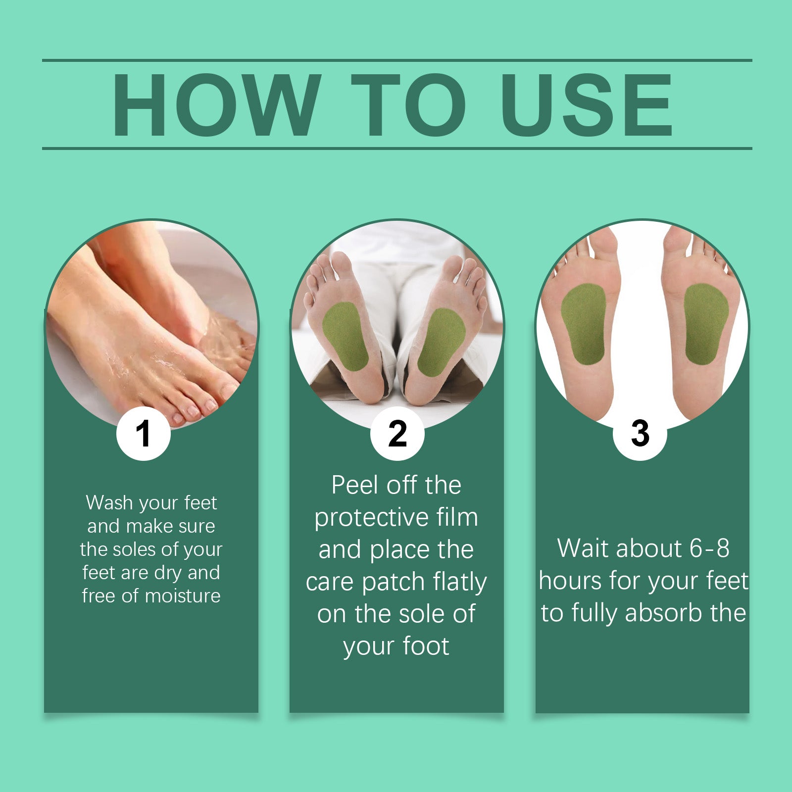 How to apply XIMONTHS foot care patch