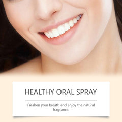 Mint scented oral spray bottle for on-the-go use