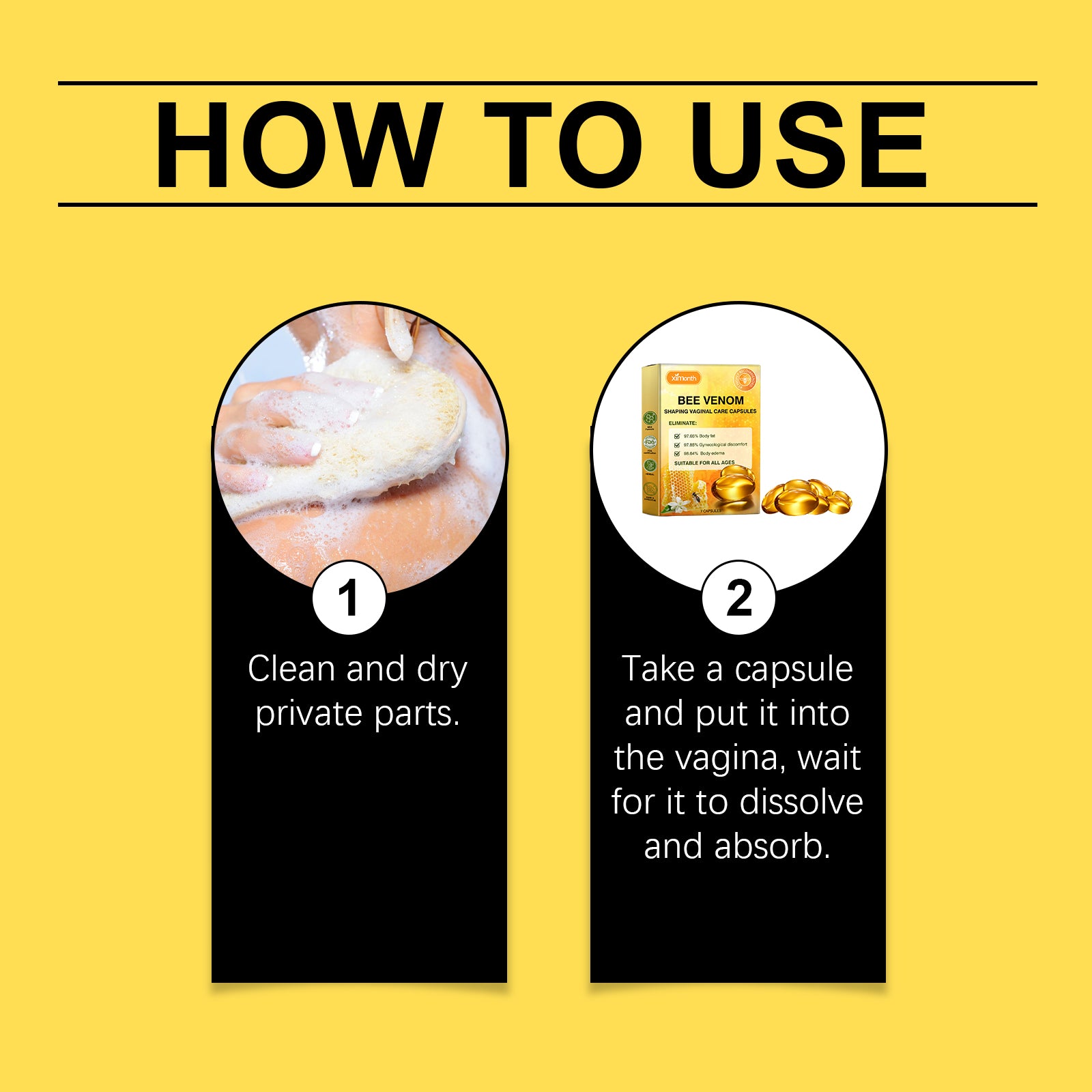 XIMONTHS vaginal care capsule directions