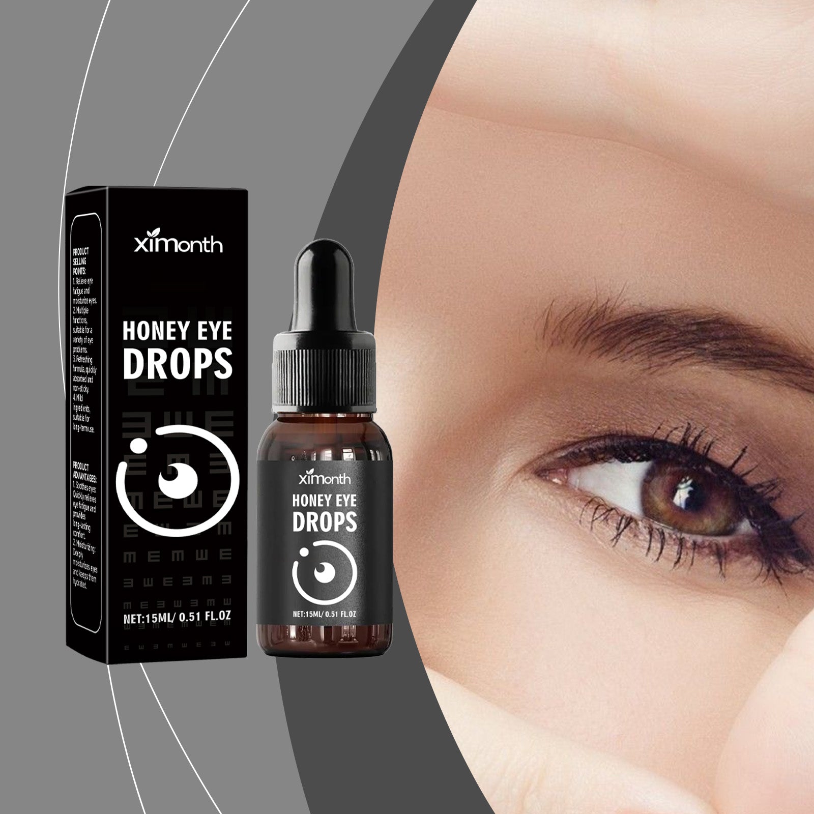 Honey eye drops for dry tired-feeling eyes