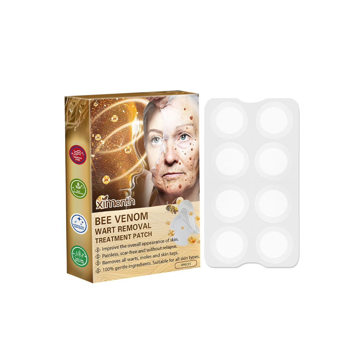 XIMONTHS bee venom wart care patch