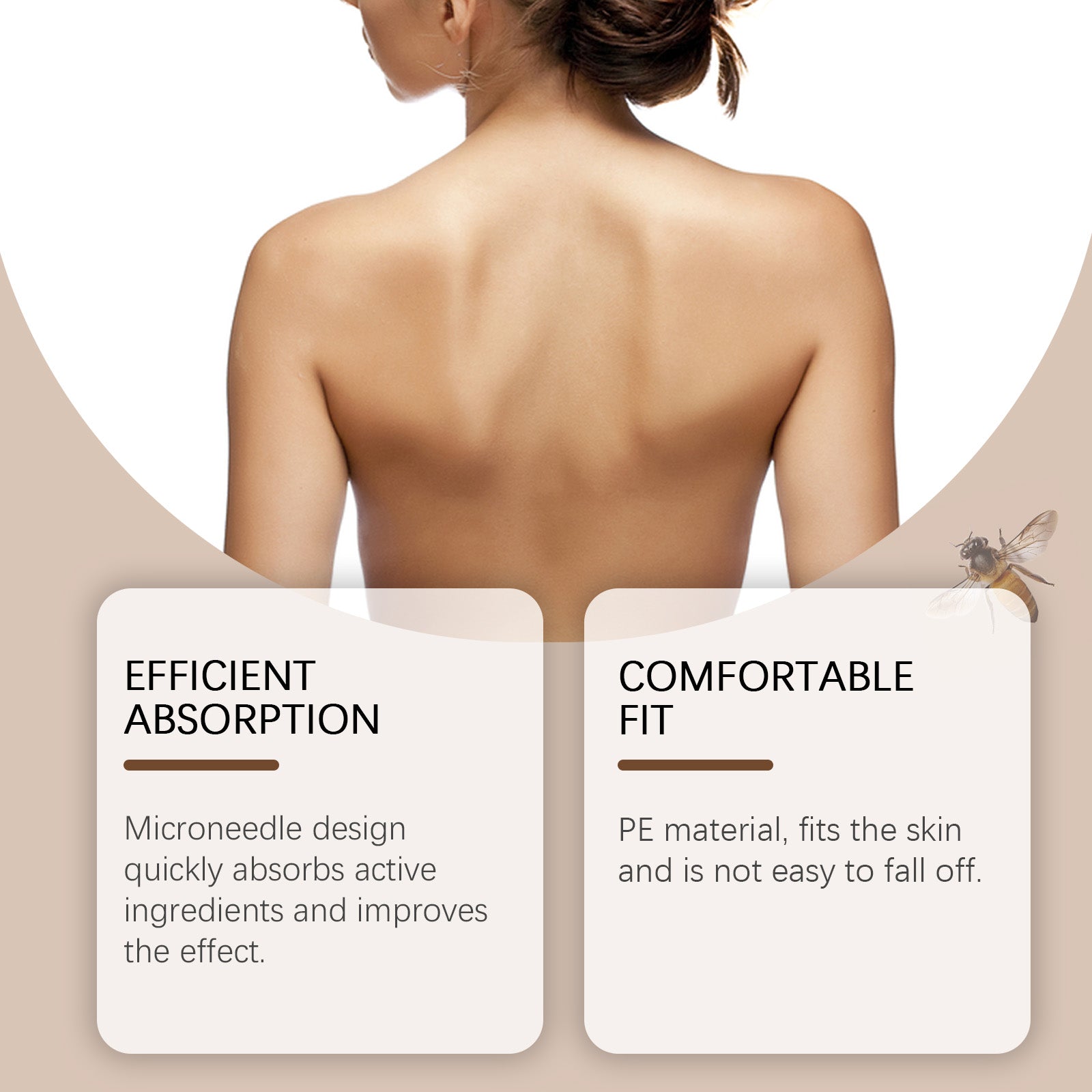 Close-fitting skin patch for a small defined area