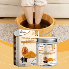 Foot soak bead with propolis and turmeric