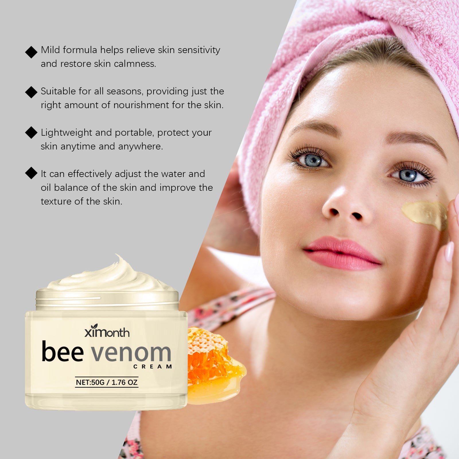 Face cream for hydrated firming-looking skin