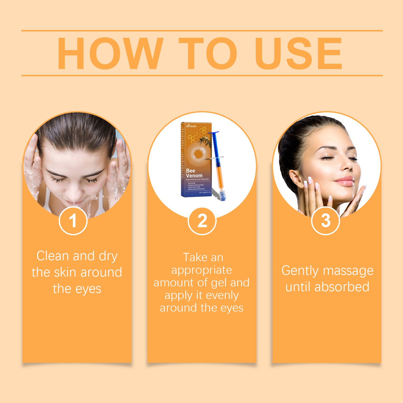 How to apply XIMONTHS eye gel