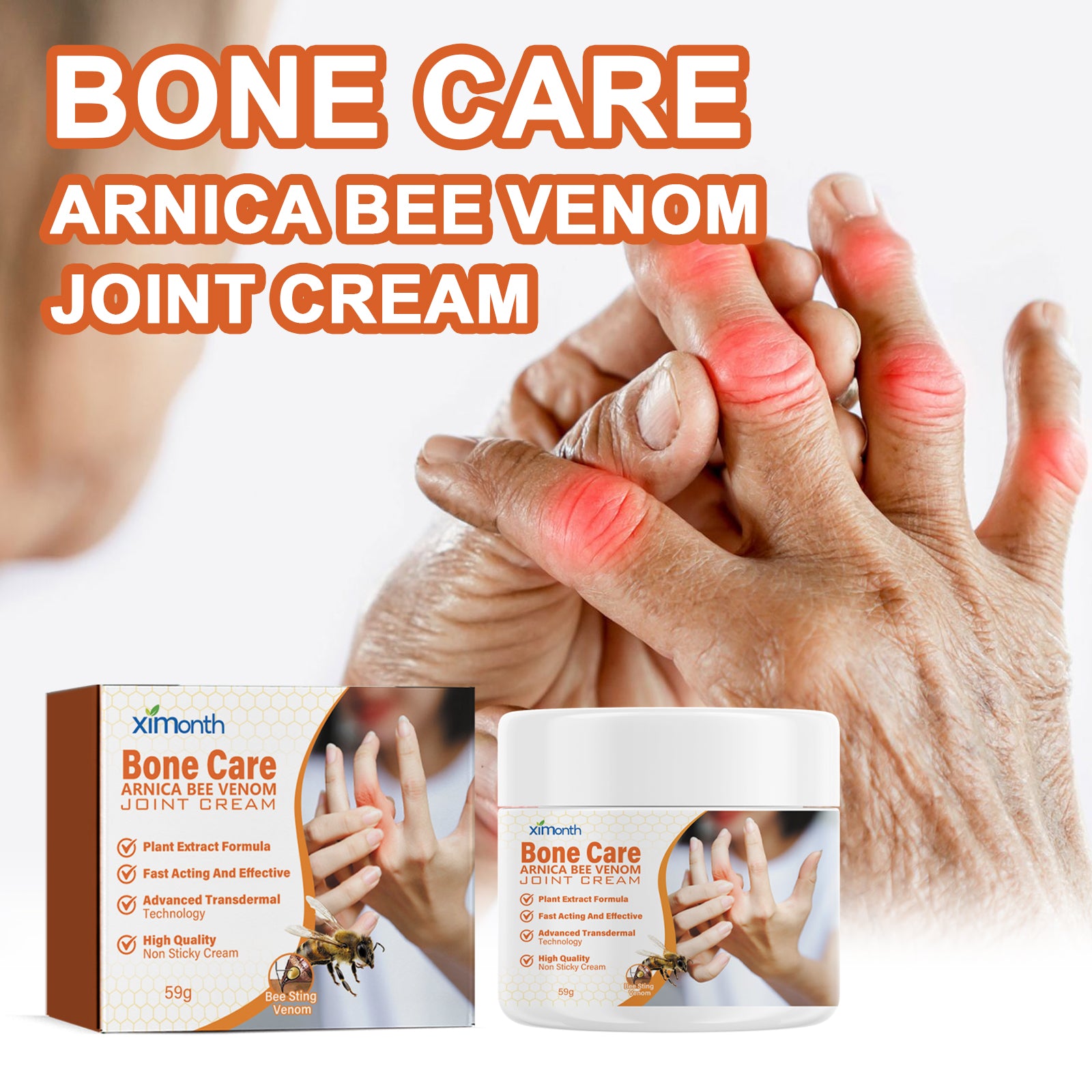 Bee venom arnica joint care cream relieving hand joint pain
