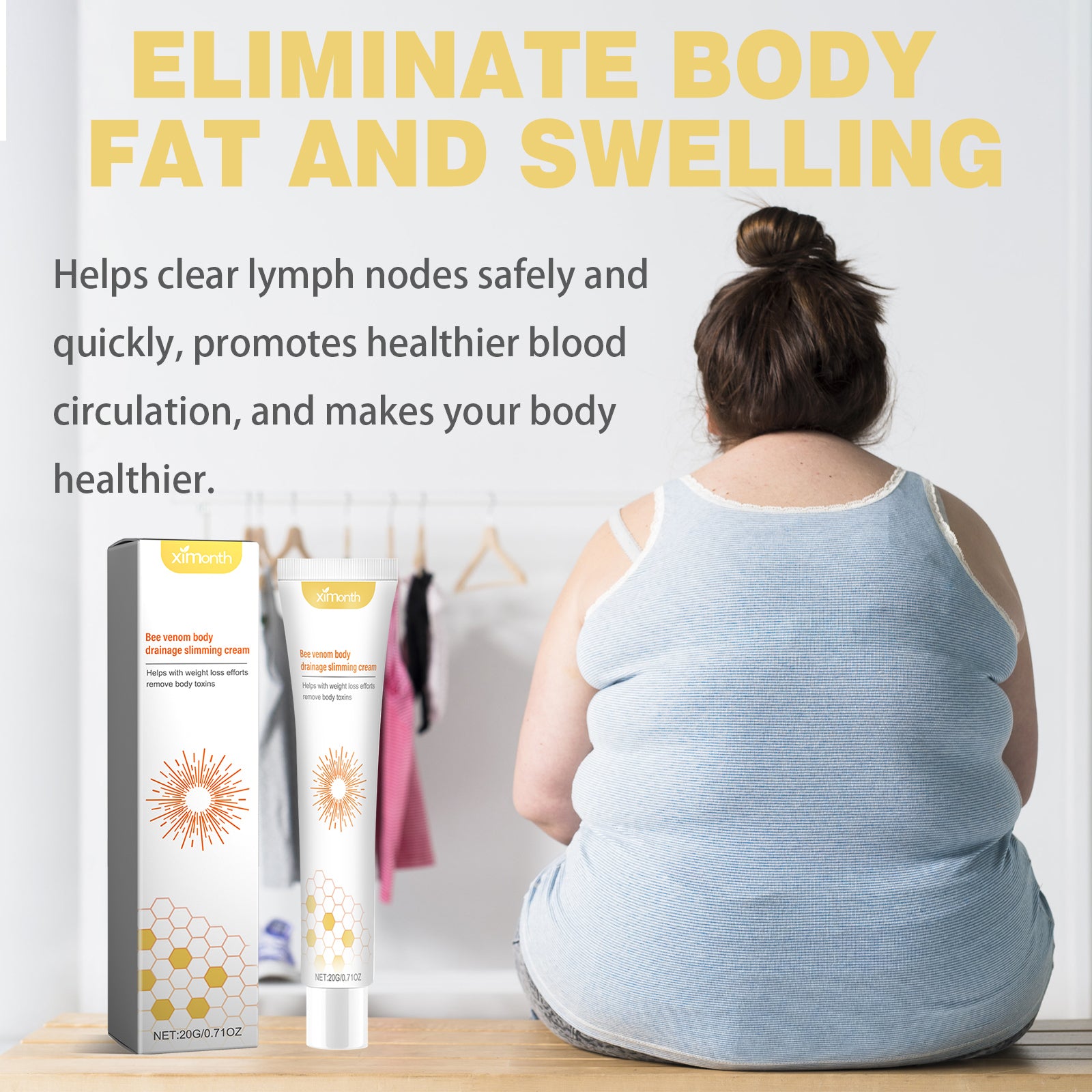 Moisturizing body cream for tummy and curve care