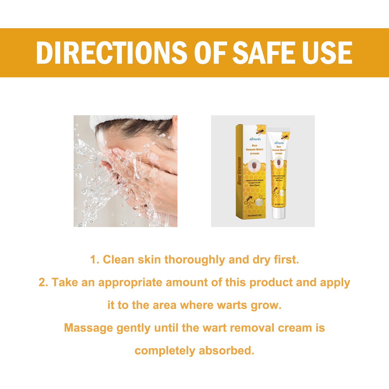 How to apply XIMONTHS wart removal cream
