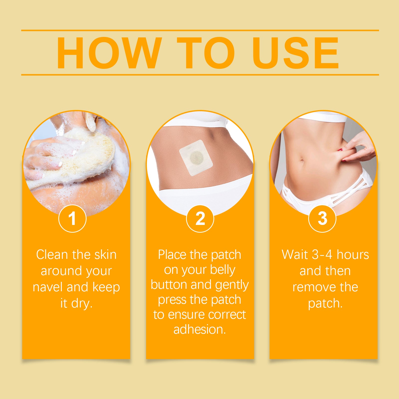 How to use XIMONTHS belly care patch