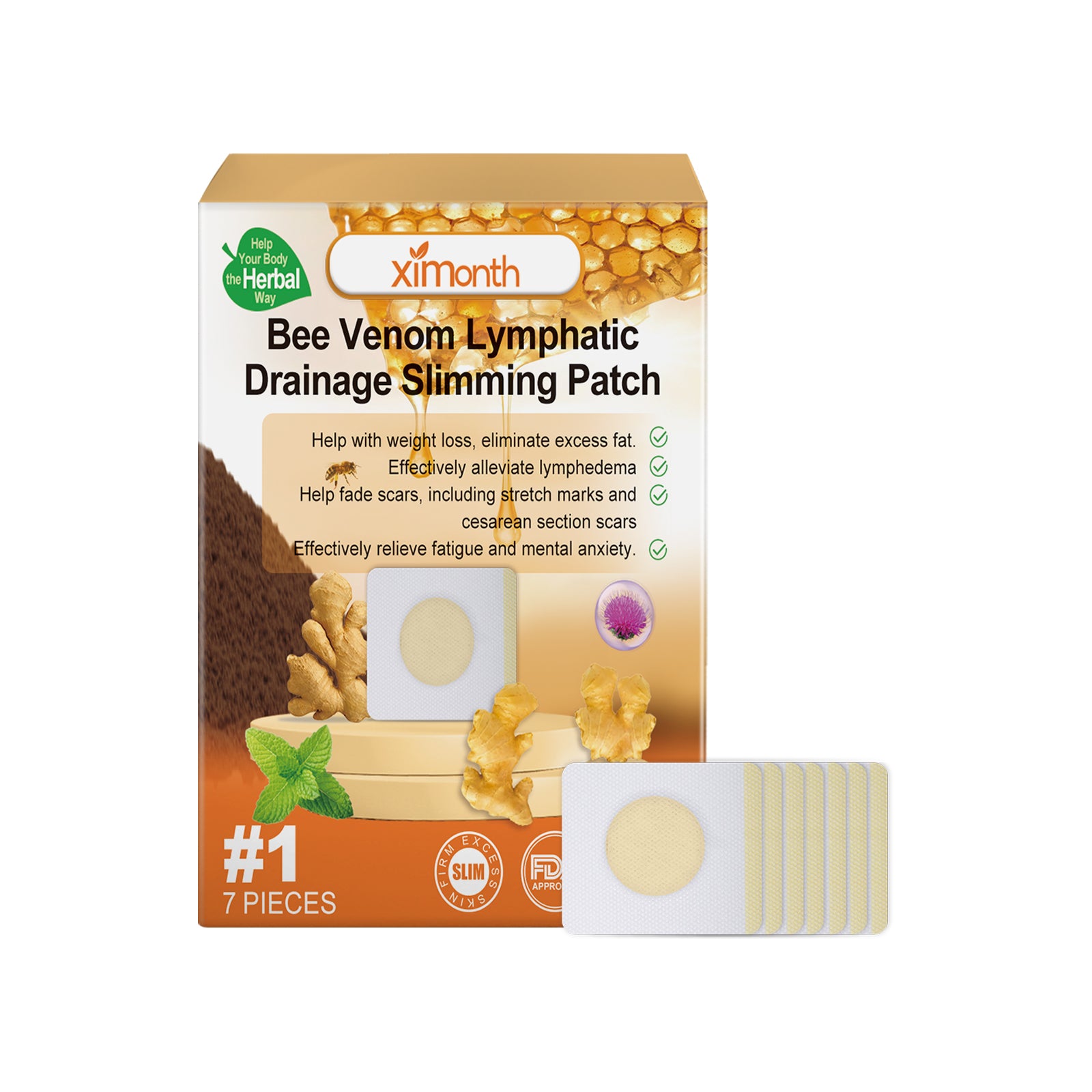 XIMONTHS bee venom botanical navel patches