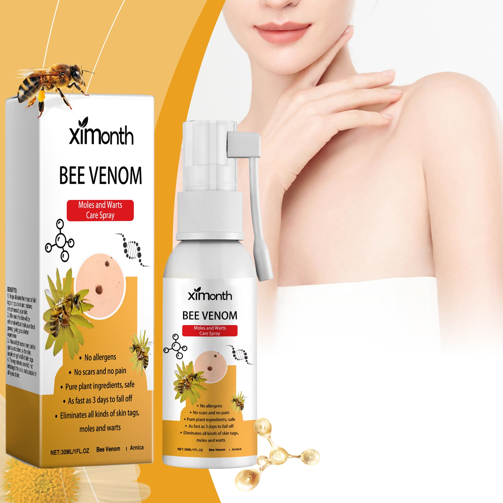 Spot care spray with arnica and tea tree