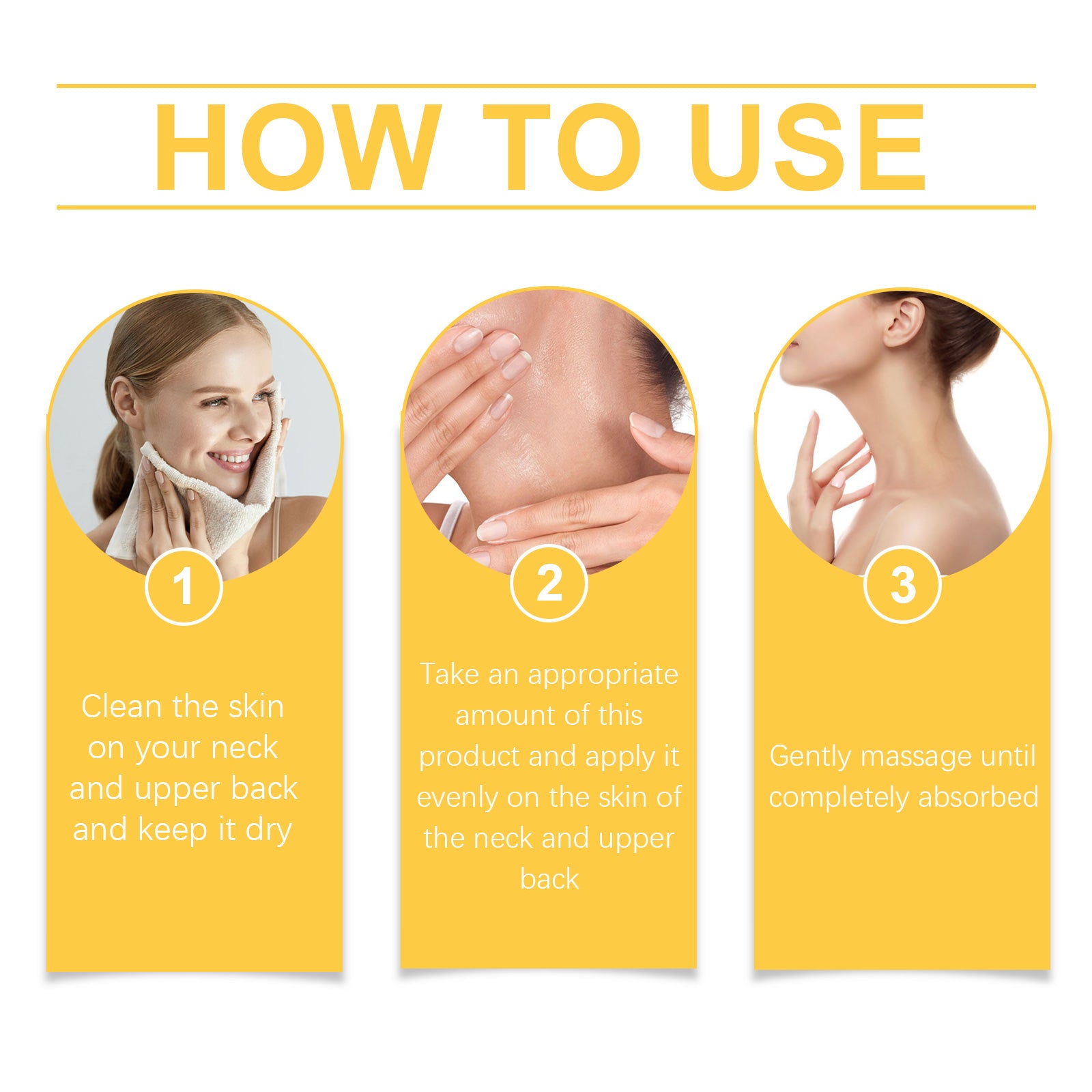 How to apply XIMONTHS neck care cream