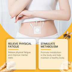 Bee venom body patch applied around navel